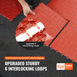 VEVOR Πλακάκια γκαράζ Interlocking, 12 x 12 x 0,53 ιντσών 50 Pack Πλακάκια δαπέδου γκαράζ, αντιολισθητικά πλακάκια δαπέδου γκαράζ διπλής όψης, για γκαράζ, υπόγεια, επισκευαστήρια, κόκκινο