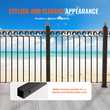 Μεταλλικά κάγκελα VEVOR Staircase, 44&#039;&#039; x 0,5&#039;&#039; τετράγωνα διακοσμητικά κάγκελα από κράμα αλουμινίου, 31 πακέτο κιγκλίδωμα καταστρώματος με βίδες, κλασικό κοίλο ίσιο κιγκλίδωμα κατάστρωμα με σατέν μαύρη επίστρωση