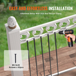 Μεταλλικά κάγκελα VEVOR Staircase, 44&#039;&#039; x 0,5&#039;&#039; τετράγωνα διακοσμητικά κάγκελα από κράμα αλουμινίου, 31 πακέτο κιγκλίδωμα καταστρώματος με βίδες, κλασικό κοίλο ίσιο κιγκλίδωμα κατάστρωμα με σατέν μαύρη επίστρωση