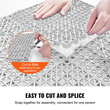 VEVOR Modular Interlocking Cushion, 55 Pack 30 x 30 cm Splicing Drinage Mats, Soft PVC Interlocking Drainage Poils δάπεδο, Αντιολισθητικές οπές αποστράγγισης για τουαλέτα, μπάνιο, κουζίνα, πισίνα, υγρό χώρο, γκρι