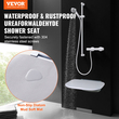 VEVOR Πτυσσόμενο κάθισμα ντους 13,6&#039;&#039; x 12,8&#039;&#039; Επιτοίχιος πάγκος ντους 450 λίβρες