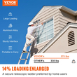 VEVOR Telescoping Ladder, 10,5 FT Αλουμινένιο Retraction Collapsible Extension Ladder, χωρητικότητα 375 LBS με αντιολισθητικά πόδια, φορητή συμπαγής σκάλα πολλαπλών χρήσεων για το σπίτι, RV, Loft, ANSI Listed