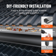 VEVOR Gutter Gutter, πλάτος 5 ιντσών, Φίλτρο αλουμινίου DIY κάλυμμα υδρορροής, 52 ΤΕΜ 208 ft Συνολικό μήκος, 0,157&#039;&#039; διάμετρος οπής &amp; 0,02&#039;&#039; Χονδρό προστατευτικό υδρορροής Raptor ταιριάζει σε κάθε στέγη ή τύπο υδρορροής