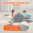 VEVOR Kids Foam Puzzle Floor Playmat 0,4 σε 36 τεμ. συμπλεγμένα μαλακά πλακάκια EVA