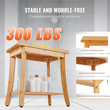 VEVOR πάγκος ντους Bamboo 19,1 x 11,3 x 18,3 σε καρέκλα σκαμπό ντους για μπάνιο