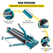 VEVOR 47Inch/1200mm Tile Cutter Double Rail Manual Tile Cutter 3/5 in Cap w/ Precise Laser Positioning Manual Tile Cutter Tools for Precision Cutter