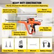 VEVOR Sausage Caulking Gun 10/20-Ounce Electric Caulking Gun Αλουμίνιο 300ml Cartridge/600ml Sausage Cartridge Gun Packs 21,6x10,2in Dual-Use Hand Tool 6500?N Kit Caulking Gun with 5 Cones Nozzles