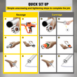 VEVOR Sausage Caulking Gun 10/20-Ounce Electric Caulking Gun Αλουμίνιο 300ml Cartridge/600ml Sausage Cartridge Gun Packs 21,6x10,2in Dual-Use Hand Tool 6500?N Kit Caulking Gun with 5 Cones Nozzles