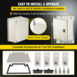 VEVOR NEMA Ατσάλινο περίβλημα, 12 x 10 x 6\&#039;\&#039; NEMA 4X Fiberglass Electrical Box, IP66 Αδιάβροχο &amp; Αδιάβροχο, Ηλεκτρικό κουτί διακλάδωσης εξωτερικού/εσωτερικού χώρου, με πλάκα τοποθέτησης (30 x 25 x 14 cm)
