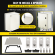 VEVOR NEMA Ατσάλινο περίβλημα, 16 x 12 x 8\&#039;\&#039; NEMA 4X Fiberglass Electrical Box, IP66 Αδιάβροχο &amp; Αδιάβροχο, Ηλεκτρικό κουτί διακλάδωσης εξωτερικού/εσωτερικού χώρου, με πλάκα τοποθέτησης (40 x 30 x 20 cm)
