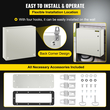 VEVOR NEMA Ατσάλινο περίβλημα, 24 x 24 x 8&#039;&#039; NEMA 4X Steel Electrical Box, IP66 Waterproof &amp; Dustproof, Ηλεκτρικό κουτί σύνδεσης εξωτερικού/εσωτερικού χώρου, με πλάκα τοποθέτησης