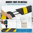 VEVOR 6 ft/72&#039;&#039; Rubber Speed ​​Hump, 2 Channel, Load Capacity 22000 lbs Heavy Duty Traffic Speed ​​Bump, με κίτρινη λωρίδα υψηλής ανακλαστικής 4 βίδες εκτόνωσης και 1 τρυπάνι, για δρόμους από ασφάλτινο σκυρόδεμα