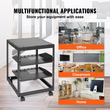 VEVOR 12U Open Frame Server Rack, Ρυθμιζόμενο βάθος 15&#039;&#039;-40&#039;&#039;, Free Standing ή Wall Mount Network Server Rack, 4 Post AV Rack με Casters, Συγκρατεί όλο τον εξοπλισμό πληροφορικής δικτύωσης σας Μόντεμ AV Gear Router