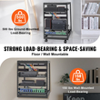 VEVOR 15U Open Frame Rack Server, Ρυθμιζόμενο βάθος 15&#039;&#039;-40&#039;&#039;, Free Standing ή Wall Mount Network Server Rack, 4 Post AV Rack with Casters, Συγκρατεί όλο τον εξοπλισμό πληροφορικής δικτύωσης Μόντεμ AV Gear Router