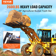Σφιγκτήρας VEVOR σε Debris Forks σε κάδο 48&quot;, Χωρητικότητα 2600 lbs Σφιγκτήρας βαρέως τύπου σε εξαρτήματα κάδου πιρουνιών παλέτας, κατάλληλος για τρακτέρ Skidsteer με κάδο φορτωτή για καθαρισμό πεσμένων άκρων ή υπολειμμάτων αυλής