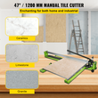 VEVOR Tile Cutter 47-inch Tile Cutter Μηχανή κοπής πλακιδίων 1,4 ιντσών Κεραμικός κόφτης πλακιδίων πορσελάνης με οδηγό λέιζερ από σκελετό από χάλυβα και μπόνους ανταλλακτικό κόφτη τροχούς κοπής πλακιδίων Εργαλείο χειρός