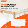 Πλακάκια οροφής VEVOR 10-συσκευασία 24 x 24 σε αφρό PVC πυρίμαχο, απαλό λευκό