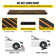 VEVOR Curb Ramp Rubber Driveway Ramp 2 Pack 2,6&quot; Rise 15T Load Threshold Ramp