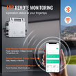 VEVOR Solar Grid Tie Micro Inverter 800W Αδιάβροχο IP67, Solar Micro Inverter Remote Monitoring μέσω εφαρμογής και WIFI