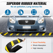 VEVOR 2PCs 6 ft/72&#039;&#039; Rubber Speed ​​Hump, 2 Channel, 22000 lbs Χωρητικότητα Heavy Duty Traffic Speed ​​Bump, με κίτρινη λωρίδα υψηλής ανακλαστικής 8 βίδες διαστολής και 1 τρυπάνι, για δρόμους από ασφάλτινο σκυρόδεμα