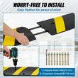 VEVOR 2PCs 6 ft/72&#039;&#039; Rubber Speed ​​Hump, 2 Channel, 22000 lbs Χωρητικότητα Heavy Duty Traffic Speed ​​Bump, με κίτρινη λωρίδα υψηλής ανακλαστικής 8 βίδες διαστολής και 1 τρυπάνι, για δρόμους από ασφάλτινο σκυρόδεμα