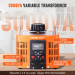 VEVOR 3000VA Variable Voltage Transformer 10A 0-300V AC Voltage Regulator CE