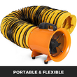 Εύκαμπτος αγωγός VEVOR 25FT(8m) PVC εύκαμπτος σωλήνας 12 ιντσών με πρόσθετη τσάντα αποθήκευσης εύκαμπτος αγωγός εξαγωγής εύκαμπτος αγωγός25 εύκαμπτος αγωγός εξαερισμού εύκαμπτος αγωγός 12 ιντσών