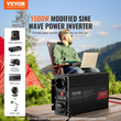 VEVOR Modified Sine Wave Power Inverter 1500W DC12V to AC230V CE FCC Certified