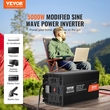 VEVOR Modified Sine Wave Power Inverter 5000W DC12V to AC120V LCD Τηλεχειριστήριο