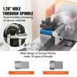 VEVOR Mini Metal Lathe Machine, 7&#039;&#039; x 16&#039;&#039;, 800W Precision Benchtop Power Metal Lathe, 150-2500 RPM Συνεχώς μεταβλητή ταχύτητα, με 3,9&#039;&#039; 3-σιαγόνι μεταλλικό τσοκ εργαλειοθήκη για επεξεργασία ανταλλακτικών ακριβείας