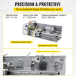 VEVOR Mini Metal Lathe 750W Μεταβλητής ταχύτητας Μεταλλικός Τόρνος 50 έως 3000Rpm Τόρνος Ακριβείας Φρέζας 220 x 600mm για Μεταλλικός Τόρνος Μεταλλικός Τόρνος για Τρυπάνι Περιστροφής Αντιπροσώπου
