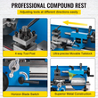 VEVOR Mini Metal Lathe 550W Variable Speed ​​Metal Lathe 50 to 2500Rpm Precision Mini Benchtop Lathe 7x14 Inch for Mini Precision Parts Processing Επεξεργασία δειγμάτων Εργασίες Μοντελοποίησης