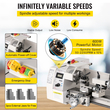 VEVOR Mini Metal Lathe 8x14, Mini Lathe Machine 2250 PRM Variable Speed ​​Change, Precision Mini Lathe 600W Metal Working Lathe, Μικρός μεταλλικός τόρνος, Μηχανή φρέζας για διάφορους τύπους τόρνου μετάλλου