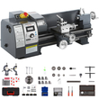 Μίνι μεταλλικός τόρνος VEVOR Ενημερωμένος 750W Μεταλλικός Τόρνος 8x16 ιντσών με πολυτελές κουτί αξεσουάρ, 50-2500PRM Απεριόριστες Μεταβλητές Ταχύτητες MT3 Μεταλλικός Τόρνος κωνικός άξονας με κινητή λάμπα τσοκ 4 σιαγόνων 9 κόφτες