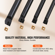 VEVOR 4PCS 1/4 in Lathe Turning Tool Indexable Carbide Indexable with Storage Box
