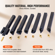 Βάση εργαλείου τόρνου VEVOR 7 τεμαχίων Indexable, 3/8 in, CNC βαρέως τύπου μεταλλικό τόρνο κοπής, με θήκη αλουμινίου επικαλυμμένο με επικάλυψη από καρβίδιο, για περιστροφή αυλακώσεων με σπειρώματα κοπής στήριγμα Se