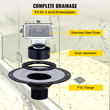 VEVOR Waterproofing Shower Kit Kit Ντους Δίσκος 48&#039;&#039;x72&#039;&#039; με Κεντρική Αποχέτευση PVC