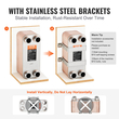 VEVOR 50 Plate Heat Exchanger 4*1-1/4&quot; MNPT Ports 5&quot;x 12&quot; Brazed 316L St. Steel