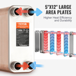 VEVOR 80 Plate Heat Exchanger 4*1-1/4&quot; MNPT Ports 5&quot;x 12&quot; Brazed 316L St. Steel