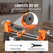 VEVOR Πάγκος Ξύλο Τόρνος, 10 in x 18 in, 0,5 HP 370W Power Wood Turning Machine, 5 Variable Speeds 680/1100/1600/2200/3200 RPM with Rod Injection Wrenches Faceplate Foot Pads, για ξυλουργικές εργασίες