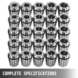 VEVOR Σετ Collet 25 τμχ ER32 Collet Chuck 1/16 ιντσών-3/4 ιντσών Σετ ελατηριωτών κολετών βάσης για CNC μηχανή χάραξης &amp; εργαλείο τόρνου φρεζαρίσματος (ER32)