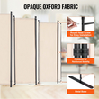 VEVOR Room Divider 6 Panels Fabric Room Privacy Screen for Office Bedroom Beige