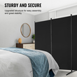VEVOR Room Divider 3 Panels Fabric Room Privacy Screen for Office Υπνοδωμάτιο Μαύρο