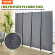 VEVOR Room Divider 4-Panel Πτυσσόμενη οθόνη απορρήτου 88,2&quot;x11,8&quot;x67,3&quot; Σκούρο γκρι