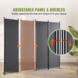 VEVOR Room Divider 4-Panel Πτυσσόμενη οθόνη απορρήτου 88,2&quot;x11,8&quot;x67,3&quot; Σκούρο γκρι