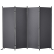 VEVOR Room Divider 4-Panel Πτυσσόμενη οθόνη απορρήτου 88,2&quot;x11,8&quot;x67,3&quot; Σκούρο γκρι