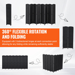 VEVOR 8 Panel Room Divider Χειροποίητη υφασμένη αναδιπλούμενη οθόνη προστασίας προσωπικών δεδομένων με μαύρους μεντεσέδες