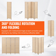 VEVOR 4 Panel Room Divider Bamboo Hand-woven Πτυσσόμενες Οθόνες Privacy Natural