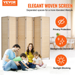VEVOR 6 Panel Room Divider Bamboo Hand-woven Πτυσσόμενες Οθόνες Privacy Natural