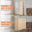 VEVOR 6 Panel Room Divider Bamboo Hand-woven Πτυσσόμενες Οθόνες Privacy Natural